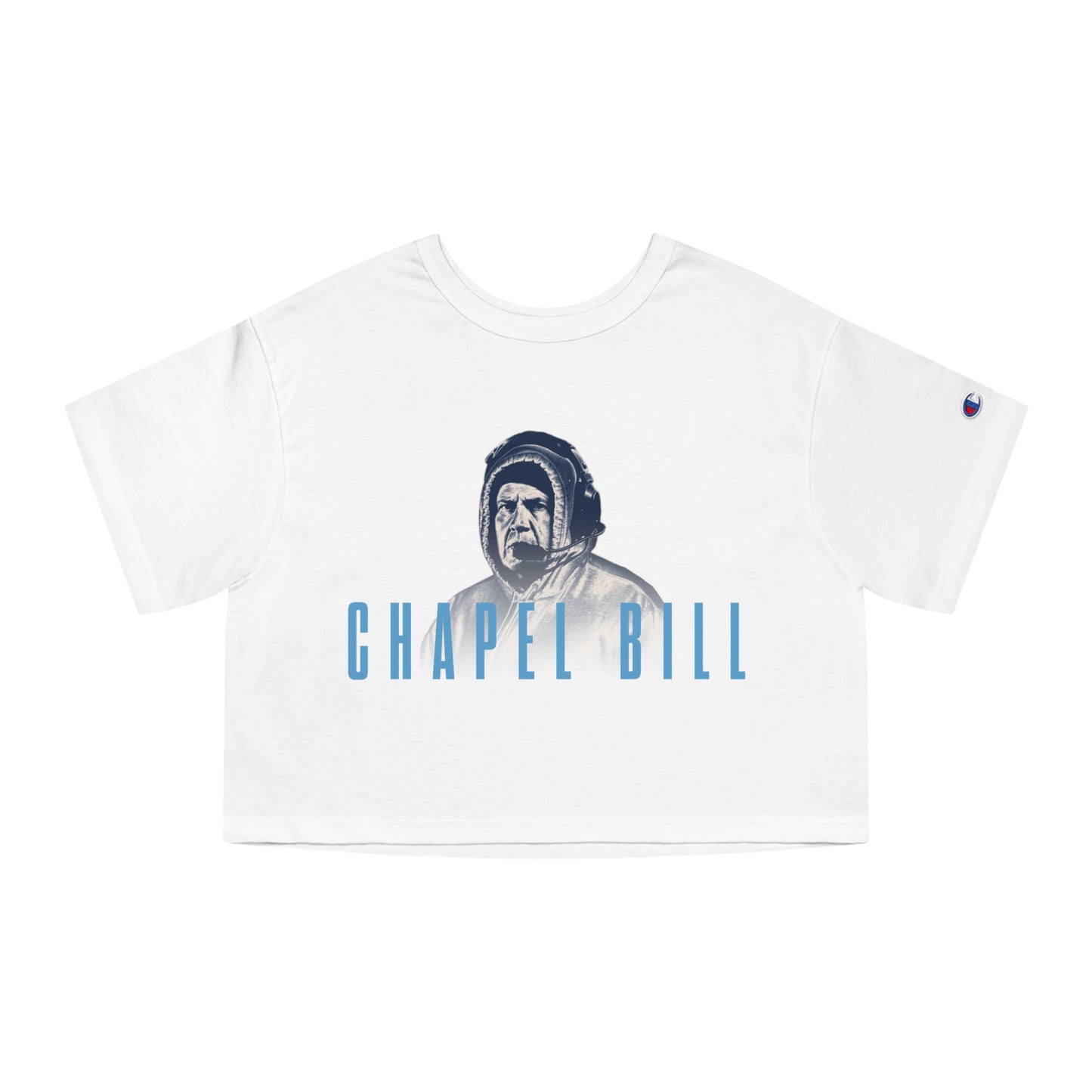 Coach Bill Belichick "Chapel Bill" Champion Women's Heritage Cropped T-Shirt