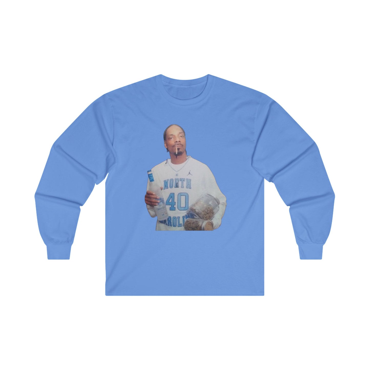 Snoop Dogg UNC Tar Heel Basketball Jersey Long Sleeve Tee