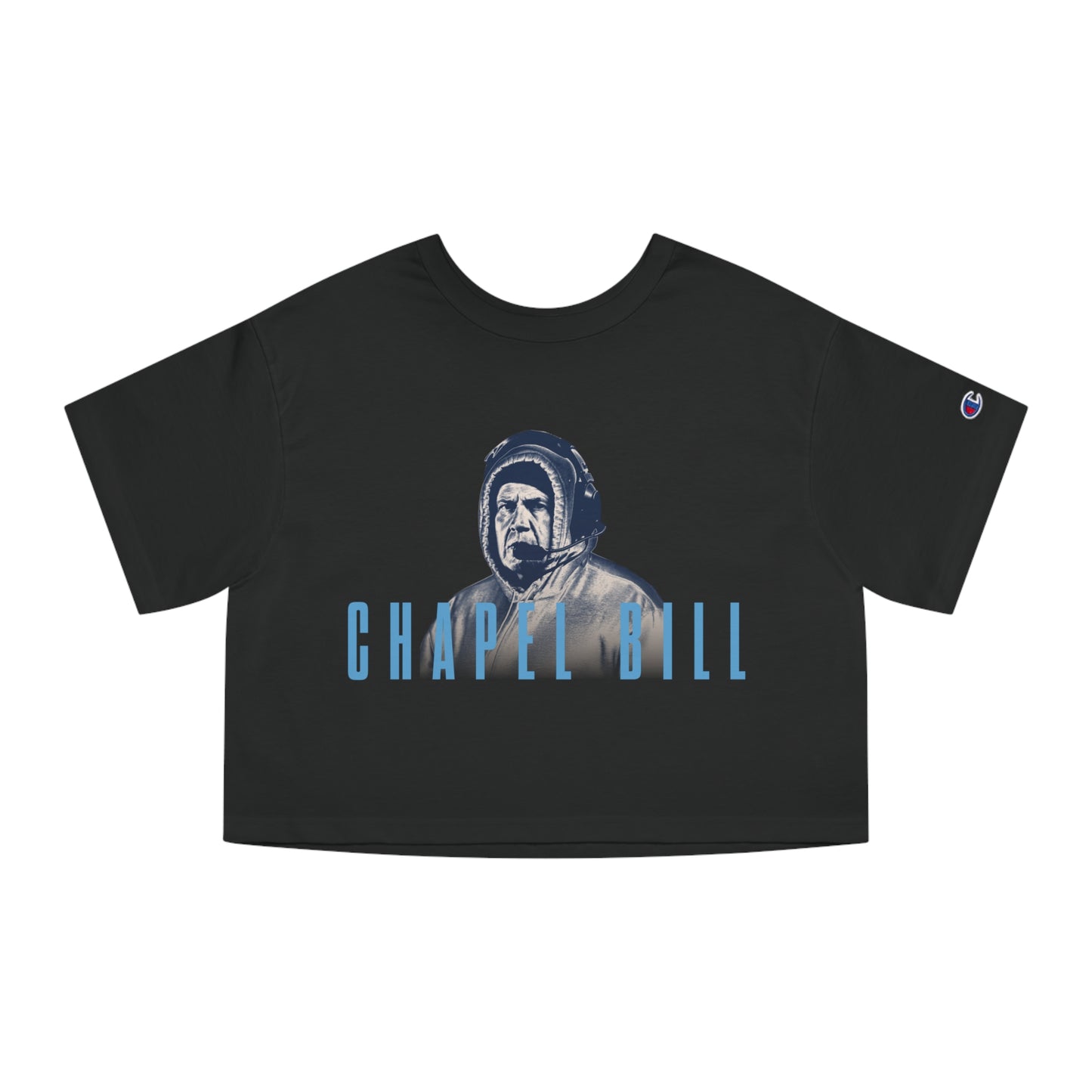 Coach Bill Belichick "Chapel Bill" Champion Women's Heritage Cropped T-Shirt