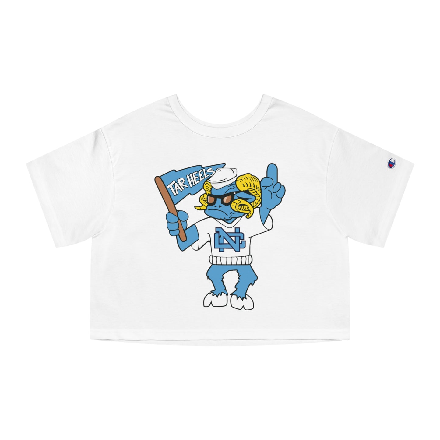 Retro 80's Carolina Ramses Champion Women's Heritage Cropped T-Shirt
