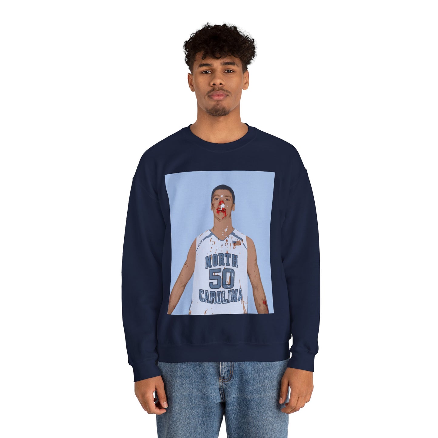 UNC Basketball Tyler Hansbrough Bloody Nose Sweatshirt