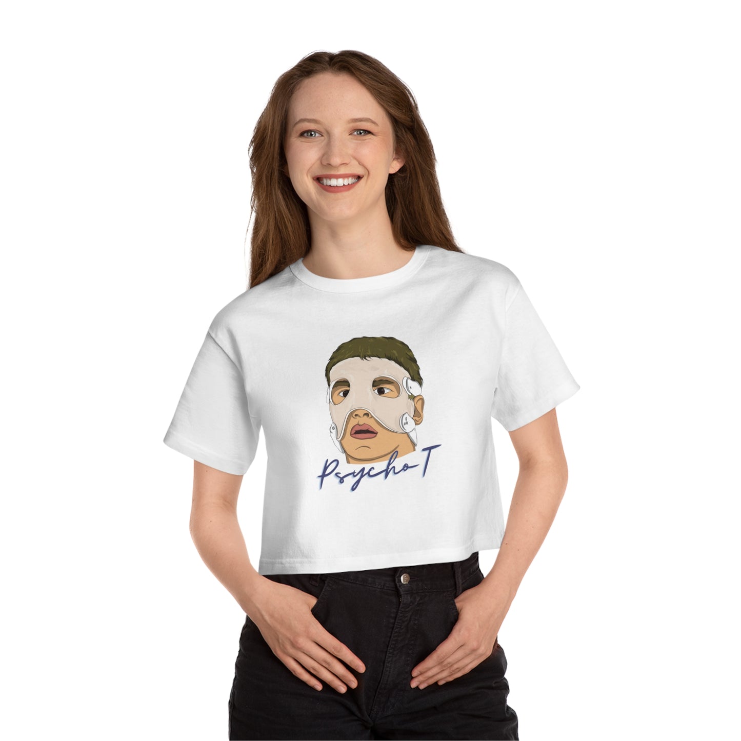 "Psycho T" Tyler Hansbrough Carolina Basketball Champion Women's Heritage Cropped T-Shirt