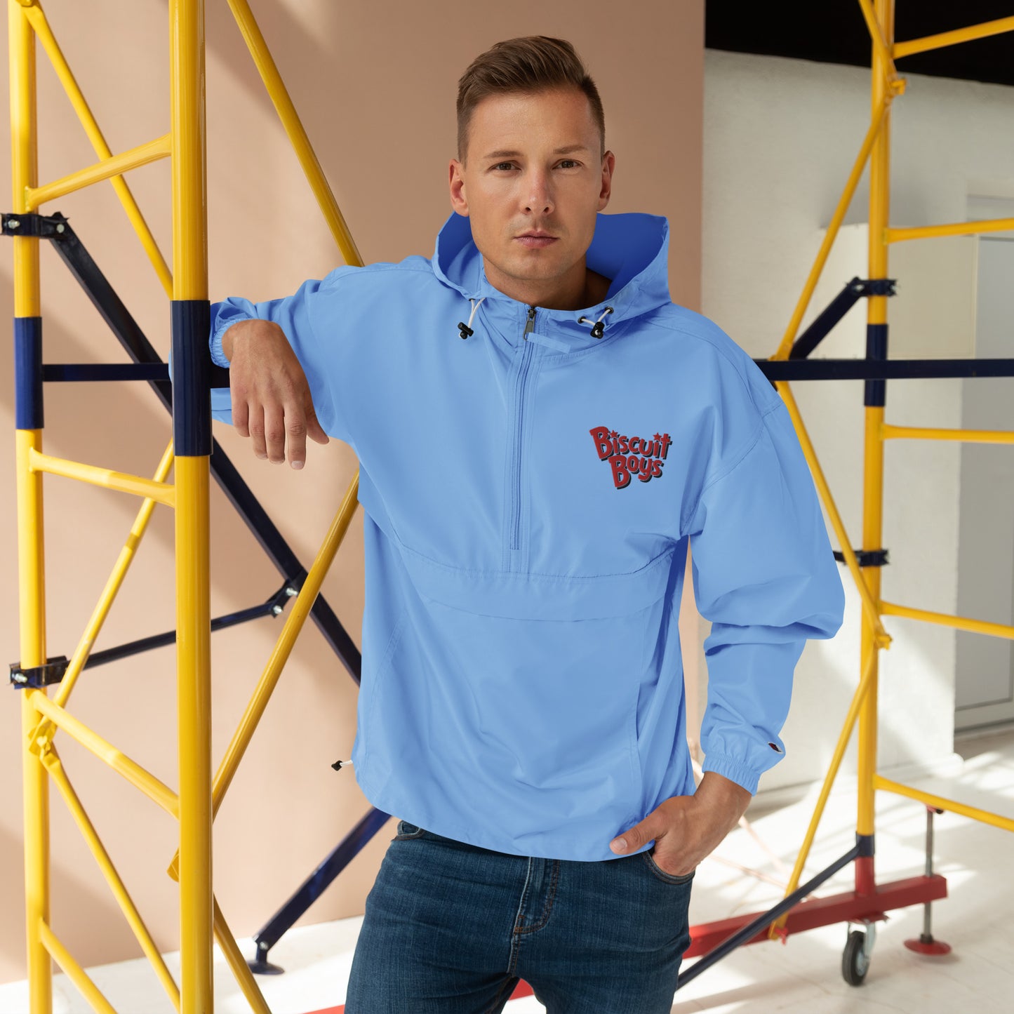 "Biscuit Boys" Carolina Basketball Embroidered Champion Packable Jacket