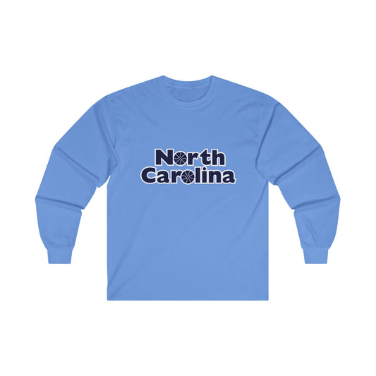 North Carolina UNC Basketball Vintage Unisex Long Sleeve Tee