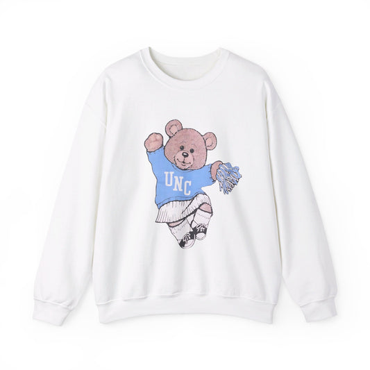 90's Carolina Cheer Bear Unisex Heavy Blend™ Crewneck Sweatshirt