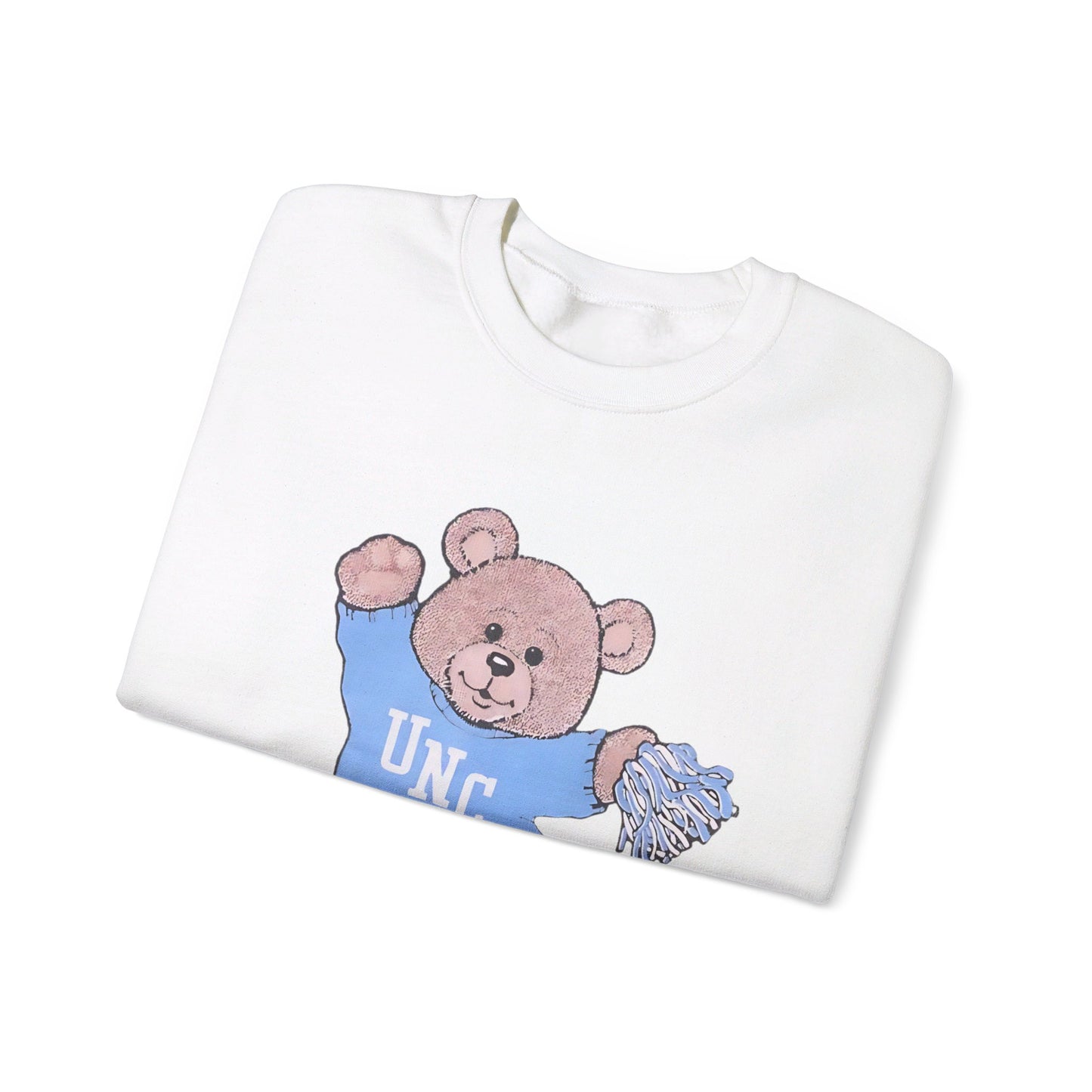 90's Carolina Cheer Bear Unisex Heavy Blend™ Crewneck Sweatshirt