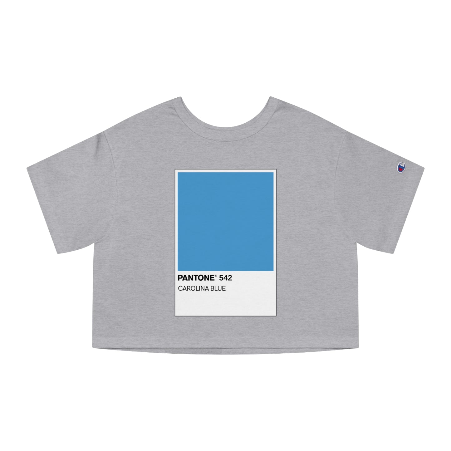 Pantone Carolina Blue Champion Women's Heritage Cropped T-Shirt