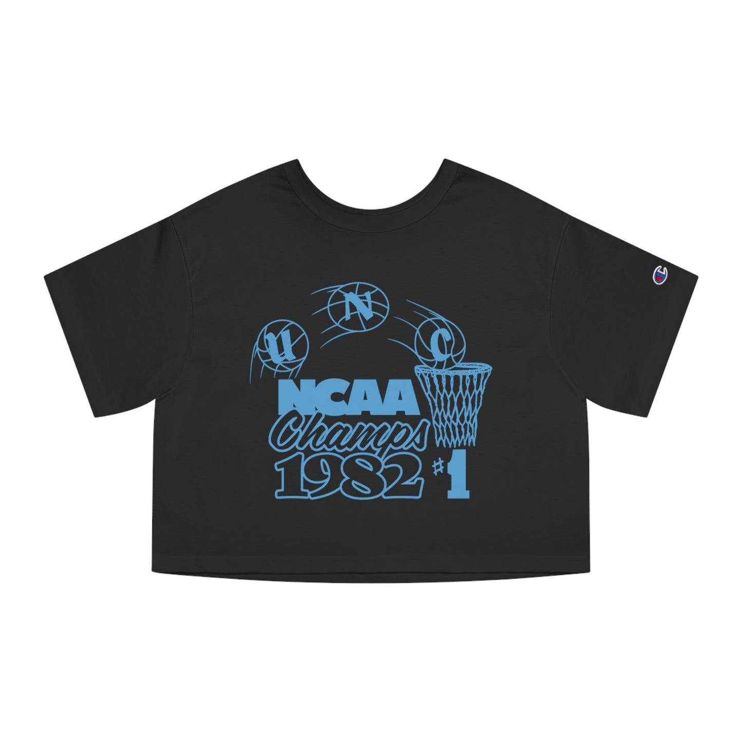 Retro Carolina Basketball 1982 Championship Champion Women's Heritage Cropped T-Shirt