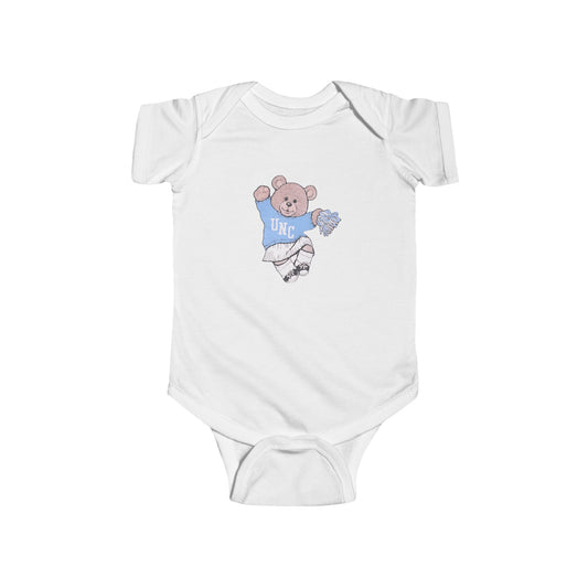 Carolina Cheer Bear Infant Fine Jersey Onesie