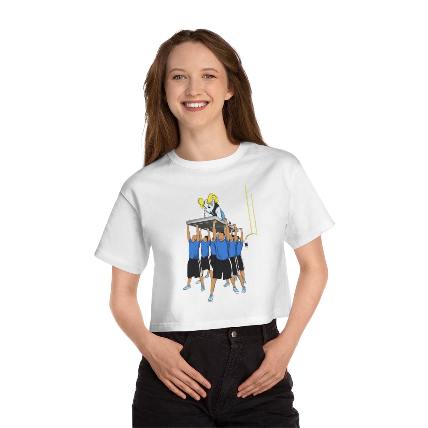 Tar Heel Touchdown Champion Women's Heritage Cropped T-Shirt