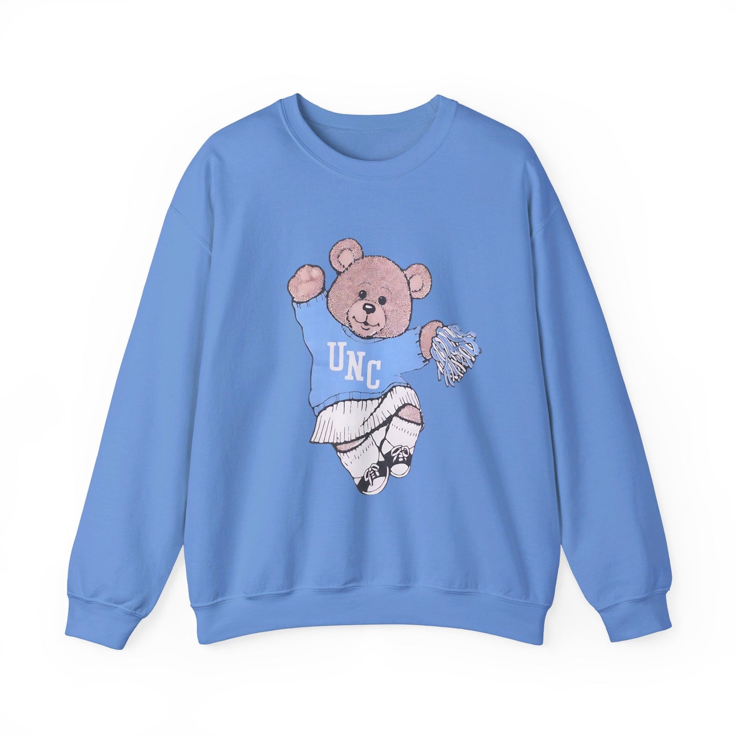 90's Carolina Cheer Bear Unisex Heavy Blend™ Crewneck Sweatshirt