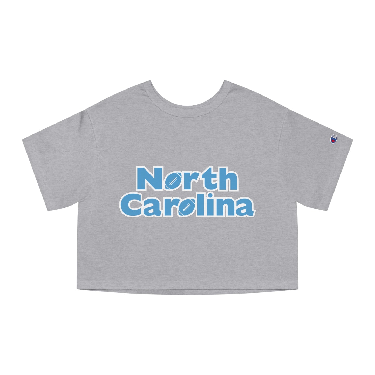 North Carolina UNC Football Vintage Champion Women's Heritage Cropped T-Shirt