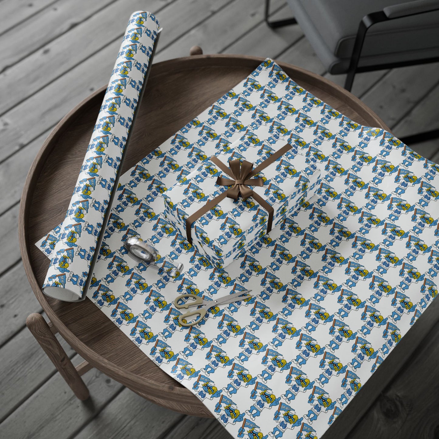 Retro Ramses White Wrapping Paper