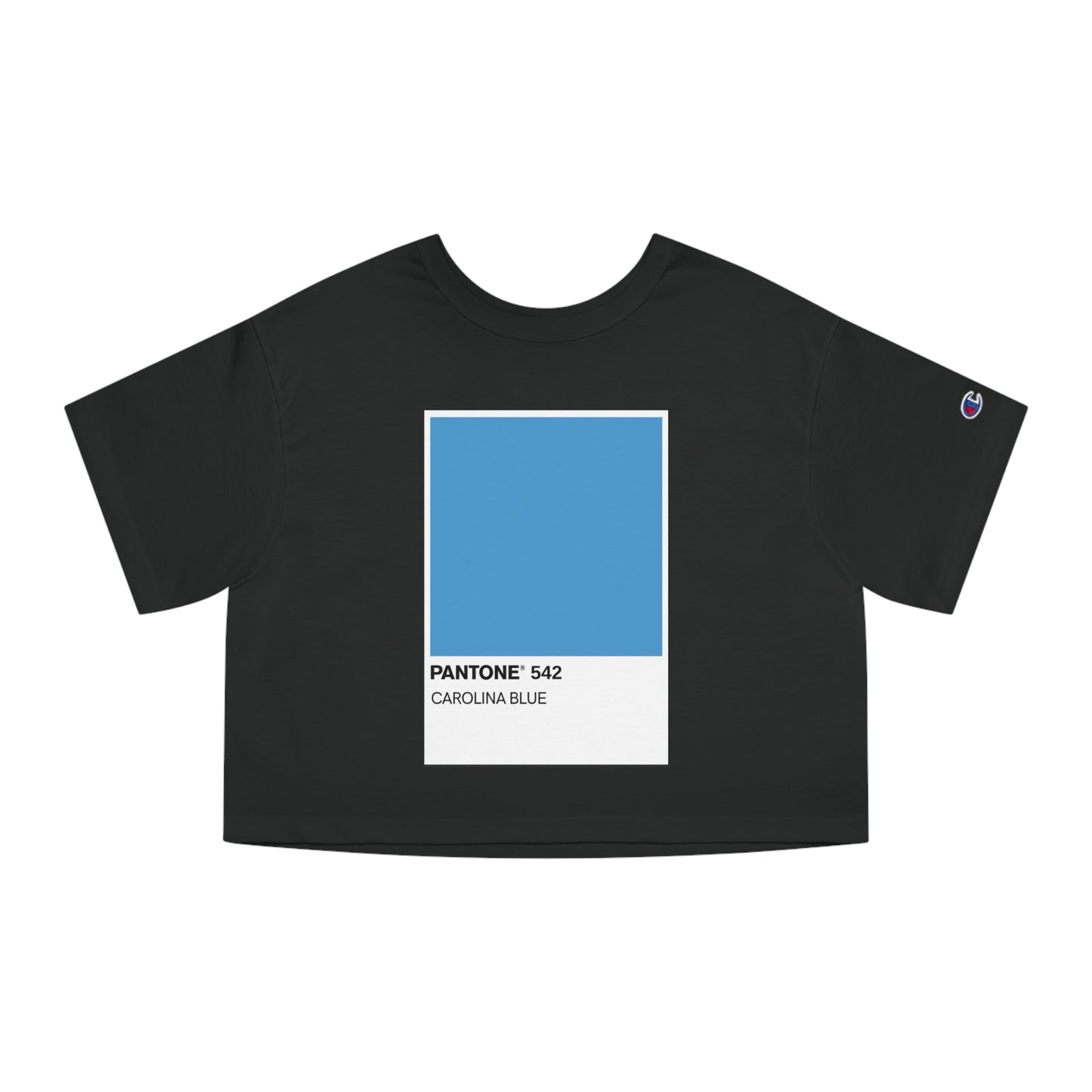 Pantone Carolina Blue Champion Women's Heritage Cropped T-Shirt