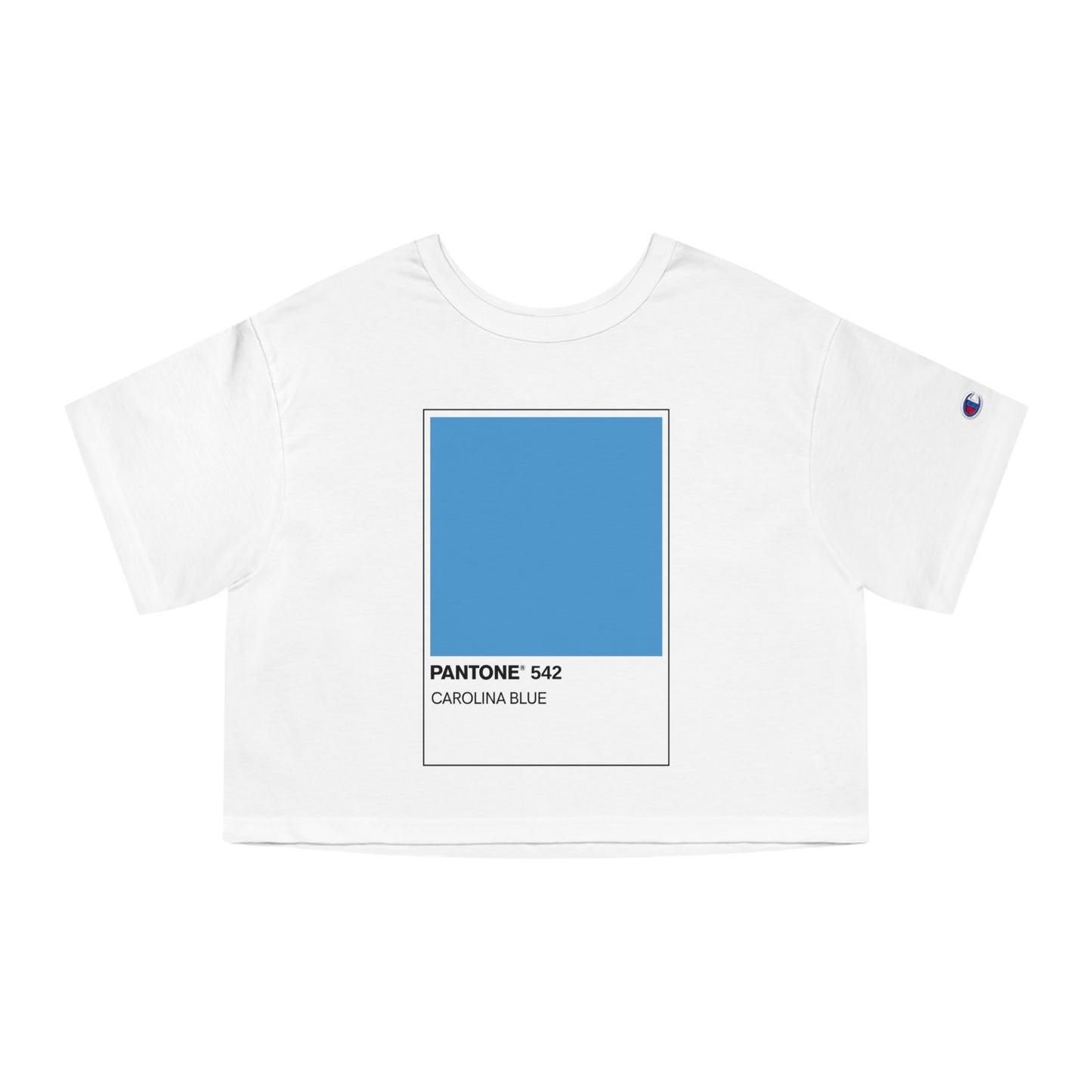 Pantone Carolina Blue Champion Women's Heritage Cropped T-Shirt