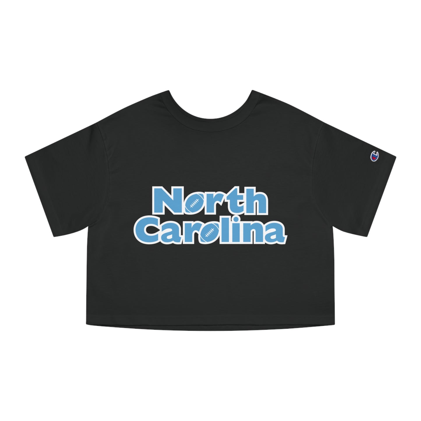 North Carolina UNC Football Vintage Champion Women's Heritage Cropped T-Shirt