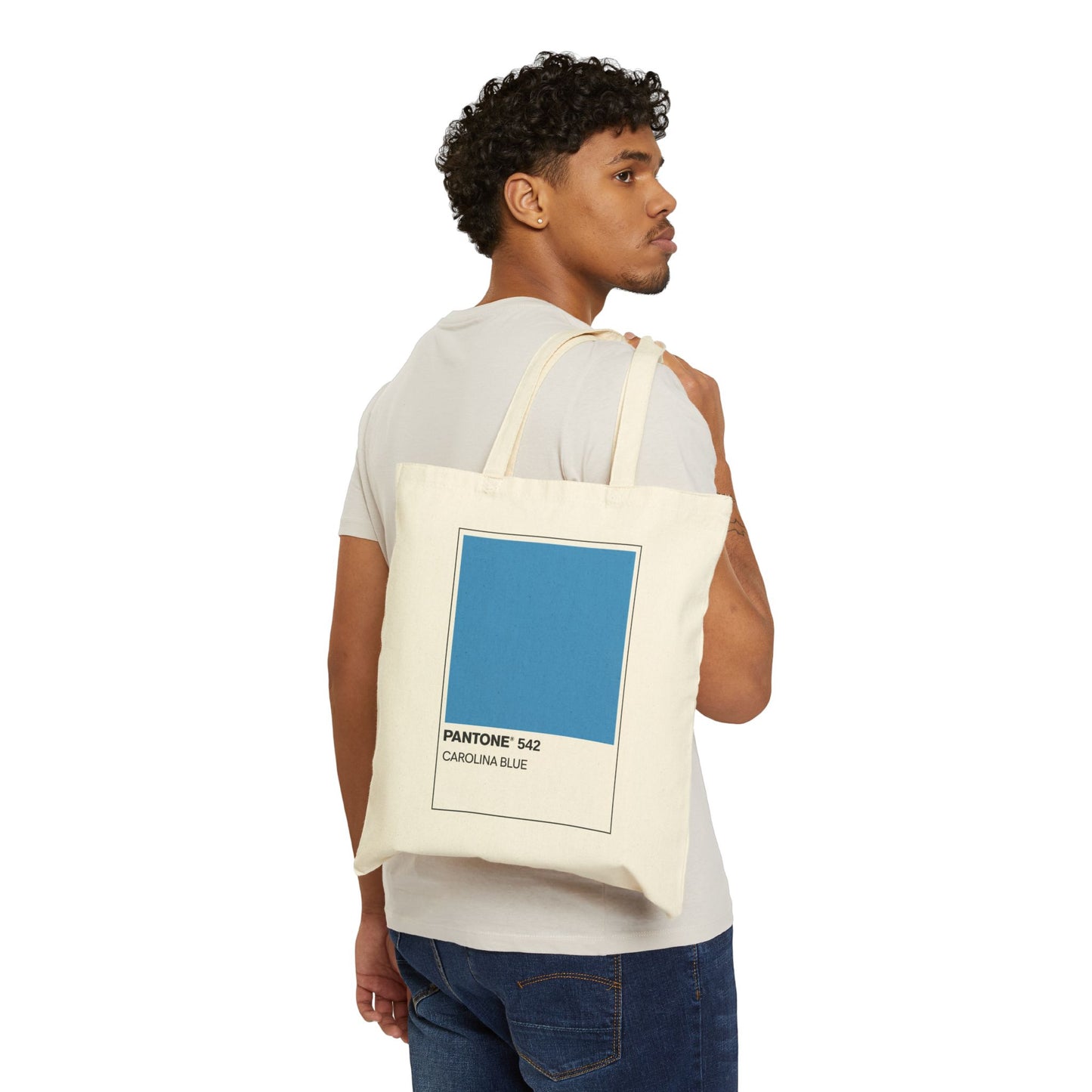 Carolina Blue Pantone Cotton Canvas Tote Bag