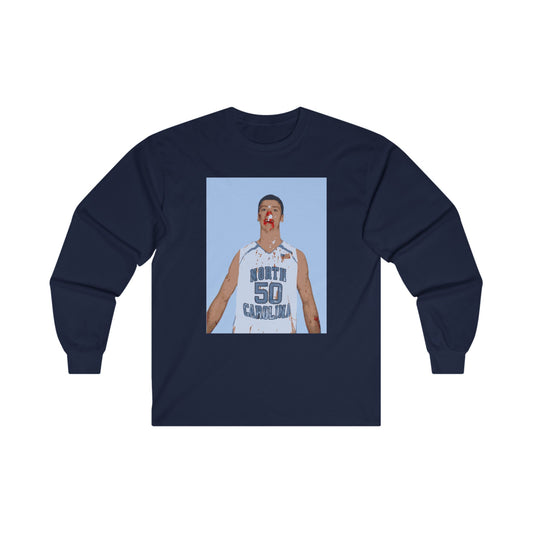 Tyler Hansbrough UNC Bloody Nose Unisex Long Sleeve Tee