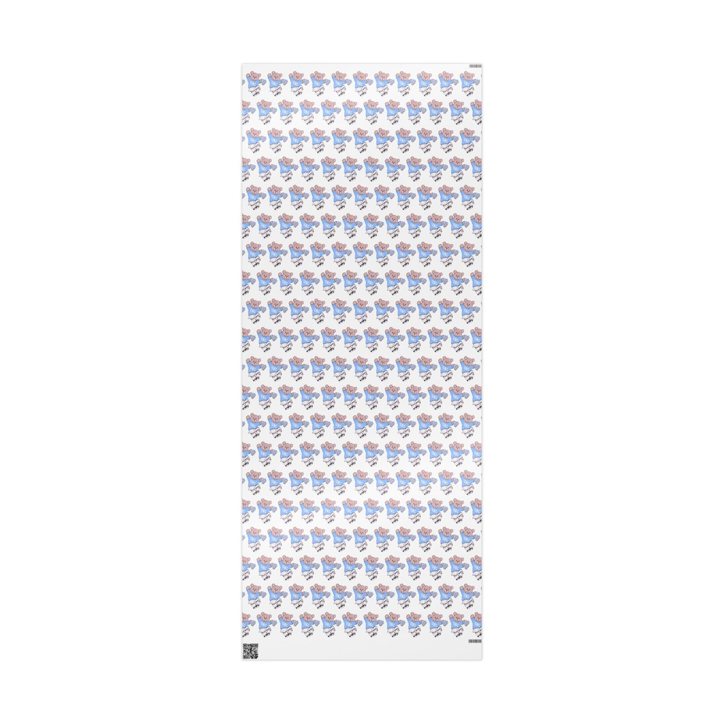 Carolina Cheer Bear White Wrapping Paper