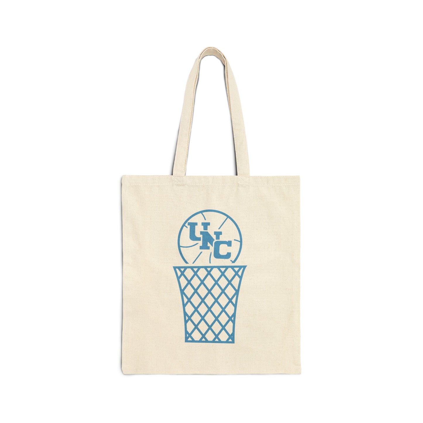 UNC Carolina Tar Heels Basketball Cotton Canvas Tote Bag