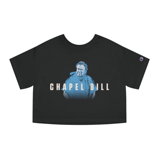 Cutoff Coach Belichick "Chapel Bill" Champion Women's Heritage Cropped T-Shirt