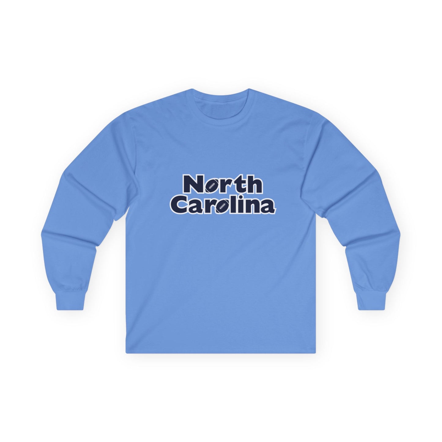 North Carolina UNC Football  Vintage Unisex Long Sleeve Tee