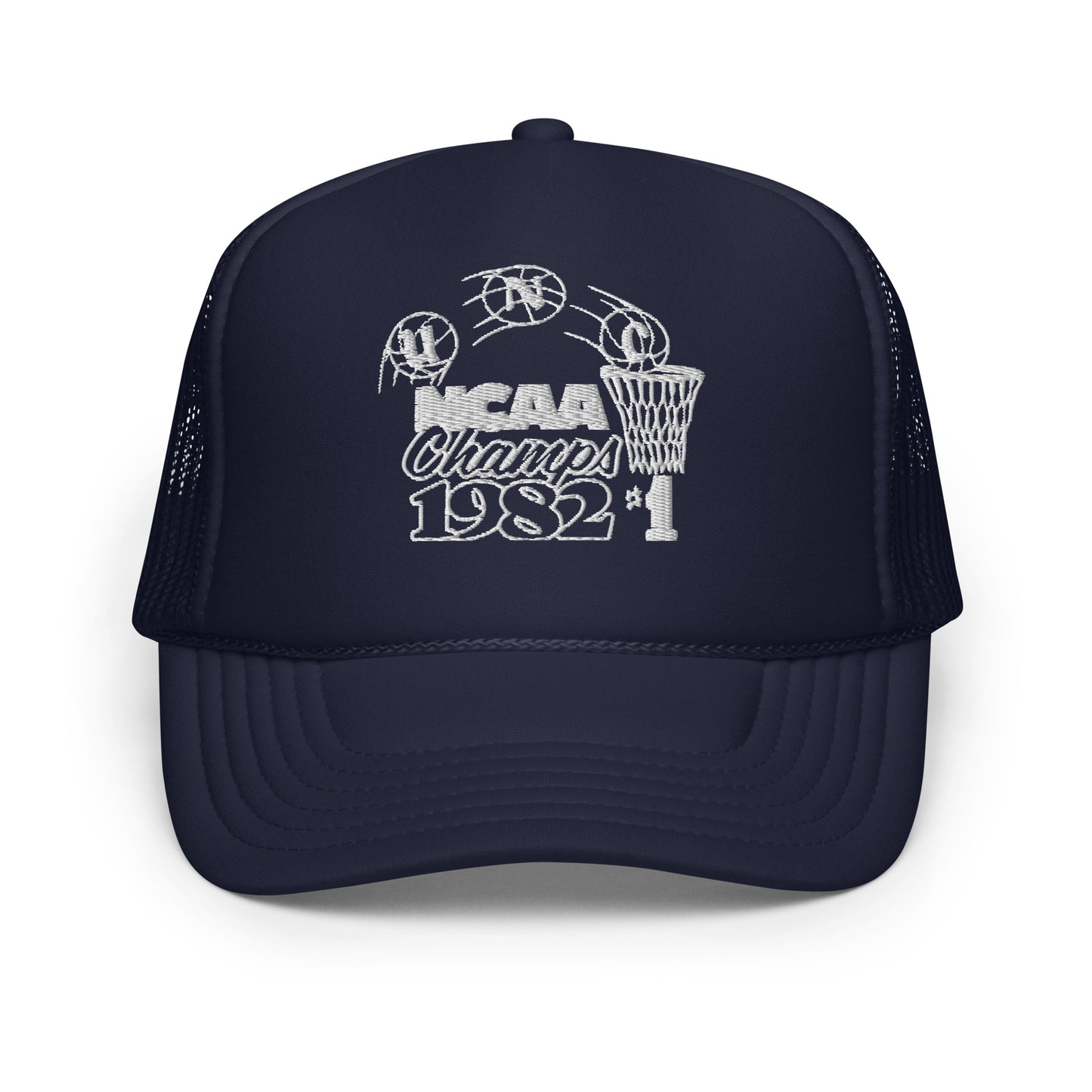 Retro UNC Basketball 1982 NCAA Championship Embroidered Trucker Hat