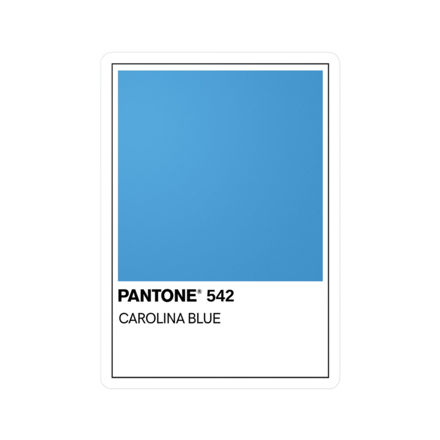 Pantone Carolina Blue Kiss-Cut Vinyl Sticker